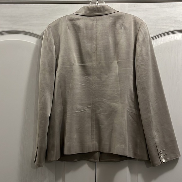 EUC Lida Baday silver blazer style single button silk and wool blend jac… - Picture 7 of 12